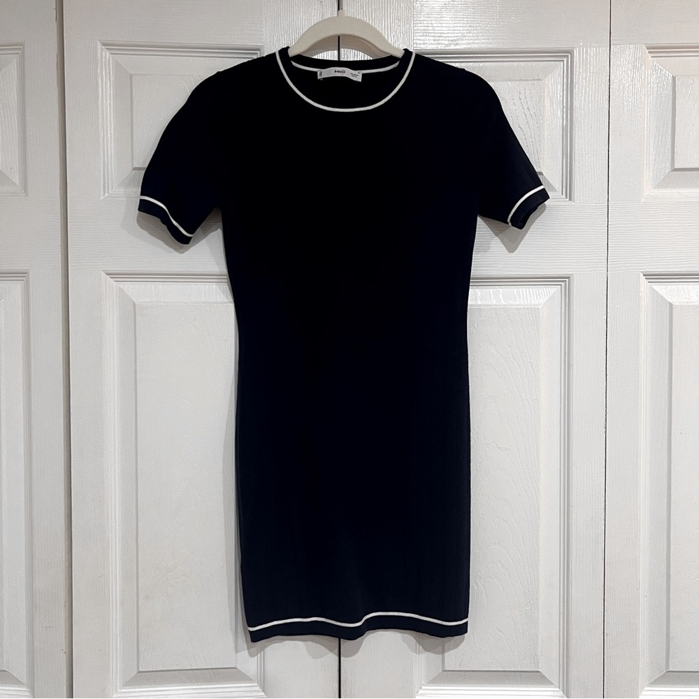 Mango knit dress navy